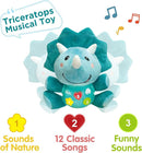 iPlay, iLearn Baby Dinosaur Musical Toys, Newborn Boys Gift, Soft Dino Plush Stuffed Animal, Infant Light Music Time, 1st Birthday Shower Gift Stuffers for 0 1 2 3 6 9 12 18 Month 1-3 Yrs Toddler Girl by TinyTreasures Baby Boutique