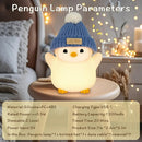 Penguin Night Light for Kids, Adorable Penguin Lamp with Hat, Food Grade Silicone Nursery Nightlight, Rechargeable/Dimmable/Timer,LED Squishy Novelty Animal Bedside Lamp,Funny Gifts for Boys by TinyTreasures Baby Boutique