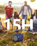 NOTABRICK Bluetooth Speakers Blue,Portable Wireless Speaker with 15W Stereo Sound, IPX6 Waterproof Shower Speaker, Dual Pairs, Portable Speaker for Party Beach Camping by TinyTreasures Baby Boutique