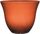 Classic Home and Garden Honeysuckle Resin Flower Pot Planter, Orange Ember, 15" by GreenHaven Gardens