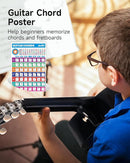 Moukey 38" Acoustic Guitar for Beginners Kids Youth Adult Dreadnought Guitarra Acustica Kit with Chord Poster, Gig Bag, Tuner, Picks, Nylon Strings, Capo, Strap - Black by TinyTreasures Baby Boutique