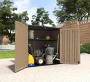 Large Horizontal Storage Sheds,38 cu.ft Resin Garden Shed Weather Resistance,Outdoor Storage Box Lockable for Patio,Backyard,Garden,Home(Brown) by GreenHaven Gardens