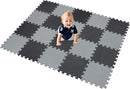 XMTMMD Soft Non-Toxic Foam Baby Play Mat | Toddler Playmat | EVA Foam Interlocking Tiles for Gym, Nursery, Playroom | 18 Squares Foam Floor Mats for Kids & Babies | Colorful Jigsaw Puzzle Play Mat by TinyTreasures Baby Boutique