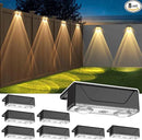 Derynome Solar Fence Lights Outdoor - Dusk to Dawn IP45 Waterproof Solar Garden Lights for Outside, Step, Backyard, Railing, Step, Patio & Wall (Color Change+7 Color, 8 Pack) by GreenHaven Gardens