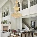 19-Lights High Ceiling Chandelier Modern Gold Crystal Chandeliers Large Foyer Chandelier Fixtures for Staircase Living Room Hallway Entryway (H47 x W31.5) by CozyNest Decor