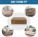 H.VERSAILTEX Velvet Stretch Couch Cushion Cover Plush Cushion Slipcover for Chair Loveseat Sofa Cushion Furniture Protector Seat Cushion Sofa Cover (2 Piece Medium Sofa Cushion Covers, Camel) by CozyNest Decor