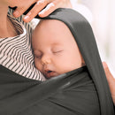 Acrabros Baby Wrap Carrier,Hands Free Baby Carrier Sling,Lightweight,Breathable,Softness,Perfect for Newborn Infants and Babies Shower Gift,Dark Grey by TinyTreasures Baby Boutique