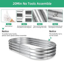 2Pcs Raised Garden Bed, Galvanized Planter Raised Garden Beds for Outdoor, 4x2x1ft, Vegetables,Flowers &Herbs,Heavy Duty Metal Raised Garden Beds Outdoor,Rust-Resistant & Easy Assembly by GreenHaven Gardens