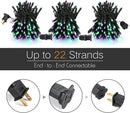 Brizled Purple & Green Halloween Lights, 33ft 100 LED Halloween String Lights 5mm Wide Angle String Lights, 120V UL Certified Connectable Halloween Lights Outdoor for Party Halloween Decor, Black Wire by TinyTreasures Baby Boutique