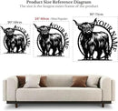 Personalized Highland Cow Name metal Signs,Custom Highland Cow Metal Shed Wall Decor,Black Metal Wall Art Plaques Outdoor wall Decorative Signage (Style G) by CozyNest Decor