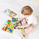 Wooden Chunky Puzzles Set - Dinosaurs, Vehicles and Pets Animals Wooden Puzzles Preschool Early Learning Toy Gift for Kids Toddlers 1-3 by TinyTreasures Baby Boutique