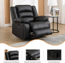 EBELLO Faux Leather Manual Recliner Sofa Set, 2 Recliner Chair, 3 Seat Reclining Sofa, Couch Set for Living Room, Bedroom, Meeting Room, Black (2Recliner+Sofa) by CozyNest Decor