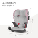 UPPAbaby Alta V2 High Back Booster Seat/Seven-Position, Active Support Headrest for Growing Children/SecureFit Integrated Belt Guide + Positioner/Cup Holder Included/Iris (Grey Mélange/Lavender) by TinyTreasures Baby Boutique