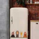 Funny Animal Windows Stickers Decor - 2 Hens Head & 2 Goose Head Window Cling Removable - Cute Animals Window Decals Peel and Stick - Funny Animals Wall Decor for Farmhouse Kitchen Door Refrigerator by CozyNest Decor