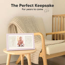 Baby Hand and Footprint Kit - Clay Handprint Keepsake Frame, Newborn Nursery Picture Frame, Personalized New Mom Gifts for Baby Shower & Registry (Soft Lilac) by TinyTreasures Baby Boutique
