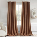 MIULEE Back Tab Blackout Curtains 102 Inch Long 2 Panels Set for Living Room Bedroom, Rod Pocket/Pinch Pleated Thermal Insulated Room Darkening Light Blocking Floor to Ceiling Drapes, Cappuccino Brown by TinyTreasures Baby Boutique