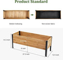 Wood Rectangular Garden Planter Box Raised Garden Bed Outdoor,Planters for Outdoor Plants 37x13x15in Elevated Planter Box for Herbs Vegetables Flowers Great for Patio Deck Balcony by GreenHaven Gardens