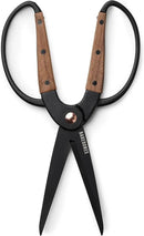 Barebones Garden Scissors - Walnut Scissors - Garden Supplies and Indoor Plant Accessories - Plant Shears with Wide Handles - Comfortable Fit Hand Pruners (Large) by GreenHaven Gardens