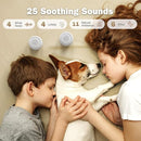 2-Pack Sync Stereo, Paussion Portable Mini Noise White Sleep Sound Machine for Adults Kids Baby 25 Soothing Songs, Auto Timer, Perfect for Travel, Home, Office Privacy by TinyTreasures Baby Boutique