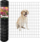Black PVC Coated Welded Wire Fence 36 Inch x 50 Foot, 2 Inch x 3 Inch 16GA, Garden Border Fencing Roll Vinyl Coating Metal Wire Mesh for Yard Vegetable Plant Protection Poultry Netting by GreenHaven Gardens