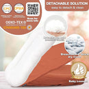 Baby Lounger - Snuggle Cozy Me Infant Lounger for Newborns | Breathable & Soft, Portable Awake-Time Pad, Essential Baby Gift- Orange (Lounger Cover Included) by TinyTreasures Baby Boutique