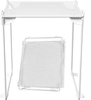Neudeco Pack 2, Mesh Locker Shelf, Stackable Extra Tall Locker Organizer, Collapsible and Metal Mesh Build, Fits Standard Size, Suitable for School, Work, Kitchen, Bathroom (White) by CozyNest Decor