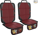 Car Seat Protector,2 Pack Automotive Seat Protectors Baby Carseat Pad Waterproof Durable 600D Fabric for Child Baby Car Seat Mat Vehicle Pet Cover 2 Storage Pockets (Wine Red) by TinyTreasures Baby Boutique