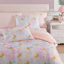 Queen Comforter Set with Sheets for Girls-7 Pieces Queen Bedding Sets with Pink Comforter, Sheets, Pillowcases & Shams for Kids (Gold Unicorn, 90" X 90") by TinyTreasures Baby Boutique