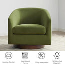 CHITA Swivel Accent Chair, FSC Certified Upholstered Velvet Barrel Chair for Living Room Set of 2, Fully Assembled, Forest Green by CozyNest Decor