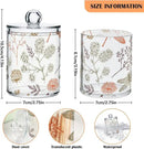 2 Pack Qtip Holder Organizer Dispenser Dragonfly Pattern Bathroom Storage Canister Cotton Ball Holder Container for Cotton Swabs/Pads/Floss by CozyNest Decor
