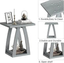 End Table, Side Table, Nightstand, Sofa Side Table with Shelf, Modern End Table for Living Room, Bedroom by CozyNest Decor