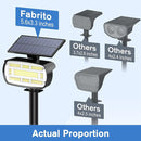 Fabrito Solar Spot Lights Outdoor 136 LEDs, Large Area Lighting Solar Lights Outdoor, 4 Pack IP65 Waterproof Landscape Spotlights Auto On/Off for Yard, Garden, Pathway, Plants,Tree (Cool White) by GreenHaven Gardens