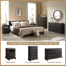T4TREAM 6 Drawers Dresser Chests for Bedroom, 48" Tall Rustic Chset of Drawers, Wood Dressers Organizer for Bedroom, Living Room,Hallway, Espresso by CozyNest Decor