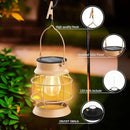 2 Pack Solar Outdoor Lights Metal Hanging Solar for Outside Lights Outdoor Waterproof Retro Design with Edison Bulb Decorative for Patio Porch Fence Garden Lawn by GreenHaven Gardens