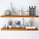 Homeforia Oak Floating Shelves 36 inches Long, High End Solid Real Wood 36 inch Floating Shelf for Room Wall, Honey Oak Wooden 36inch Kitchen Shelves, Heavy Duty Bracket, 36 X 6.5 X 1.75 in, Set of 2 by CozyNest Decor