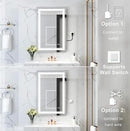 WELLFOR LED Bathroom Vanity Mirror 24 x 36 Inch, Lighted Anti-Fog Dimmable Mirror, IP44 Waterproof Wall Mounted Makeup Mirror, Packed with US Standard Plug and Touch Switch, (Horizontal/Vertical) by CozyNest Decor