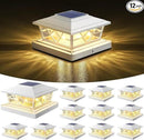 NIORSUN Solar Post Lights Outdoor 12 Pack, 2 Modes LED, Deck Fence Post Solar Lights for 3.5x3.5 4x4 5x5 5.5x5.5 Caps Patio Garden Decoration, White by GreenHaven Gardens