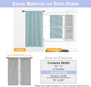 Simplebrand Ava Aqua Short Blackout Curtains for Bedroom 45 Inches Long 2 Panels Set, Solid Thermal Insulated, Energy Saving Window Treatment Curtains Blackout Drapes, W40 x L45 Inch, Aqua by TinyTreasures Baby Boutique