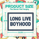 Toddler Boy Room Decor, Long Live Boyhood Banner Wall Hanging, Boys Room Wall Decor Banner Flag, Wall Flag Playroom Nursery Toddle Room Boys Room Decor Classroom Decorations, Banner for Room by TinyTreasures Baby Boutique