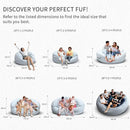 Bean Bag Chair for Adults 5FT,Soft Removable Cover for Teens/Girls Bedroom,Fluffy Giant Round Floor Beanbag Lounger Chairs (No Filler,Light Gray) by CozyNest Decor
