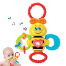 KiddoLab Twist & Rattle Musical Bee Light-Up Toy and Teething Ring for Toddlers - Sensory Chew and Fine Motor Skills Toy for Newborn - Baby Rattle and Teething Toys for 3+ Months Babies by TinyTreasures Baby Boutique