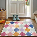 jinchan Area Rug 2x3 Kids Entryway Washable Indoor Doormat Small Soft Non Slip Modern Rug Diamond Carpet for Nursery Room Bedroom Bathroom Berries on Cream by CozyNest Decor