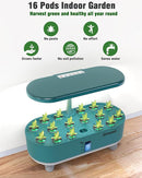 Hydroponics Growing System Kit, 16 Pods Indoor Garden with 28W Full Spectrum LED Grow Light, Auto Timer, 3 Smart Light Modes, 8L Large Herb Garden, Ideal Gardening Gift for Women, Men (Green) by GreenHaven Gardens