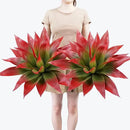 Artificial Agave Plants,Large UV Resistant Fake Agave Planters for Indoor and Outdoor Decorating Tropical Plant Succulents Greenery Indoor Decor (2Pack,22" Red) by GreenHaven Gardens