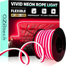 GZBtech Flexible LED Neon Rope Lights 50FT,AC 110-120V Waterproof Strip Light, 120 LEDs/M Cuttable Connectable Neon Lighting for Indoor Outdoor Home Decor/Commercial Building Use-Red 15M by CozyNest Decor