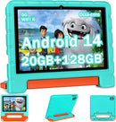 2025 Kids Tablet 10 inch Android 14 Tablets for Kid Octa-Core, 20GB+128GB (TF 1TB), Toddler Tablet with Shockproof Case, 2.4G+5G WiFi 6, Parental Control, Face Unlocked, Split Screen, BT5.0 (Green) by TinyTreasures Baby Boutique