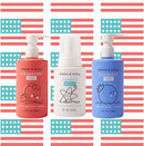 Dabble & Dollop USA Bundle, 3-in-1 Natural Bubble Bath, Body Wash & Shampoo for Kids, USA-Made, Paraben & Sulfate Free, Vegan, Tear-Free, Strawberry, Vanilla & Blueberry (Set of 3) by TinyTreasures Baby Boutique
