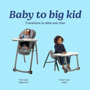Graco Table2Table Premier Fold 7 in 1 Convertible High Chair | Converts to Dining Booster Seat, Kids Table, and More, Maison by TinyTreasures Baby Boutique