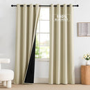 NICETOWN 100% Blackout Window Curtains 84 inches Long 2 Panels Set for Bedroom, Thermal Insulated Grommet Drapes, Room Darkening Curtain for Living Room(W52 x L84 Inch, Cream) by TinyTreasures Baby Boutique