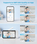 ieGeek 5.5’’ Split-Screen Baby Monitor,2.5K UHD Baby Monitor with 2 Cameras and Audio,Night Light,Prone Sleeping&Cry Detection,Two-Way Talk,Night Vision,2.4G&5Ghz WiFi App Control,4000mAh Battery by TinyTreasures Baby Boutique
